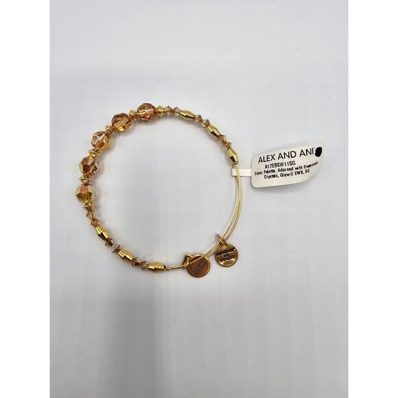 NEW w/ Tags Alex and Ani Gold Swarovski Crystal "Glow II" Bracelet MSRP: $58 - Picture 2 of 5